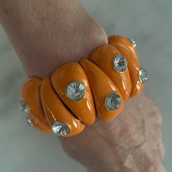 Neiman Marcus Halloween Pumpkin Bangle Bracelet - Picture 6 of 7
